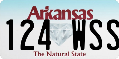 AR license plate 124WSS