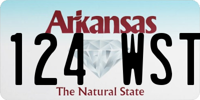 AR license plate 124WST