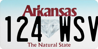 AR license plate 124WSV