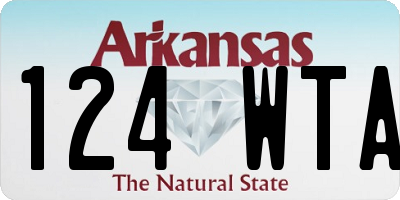 AR license plate 124WTA