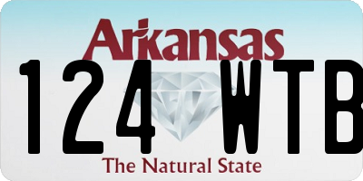 AR license plate 124WTB
