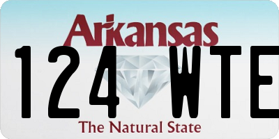 AR license plate 124WTE