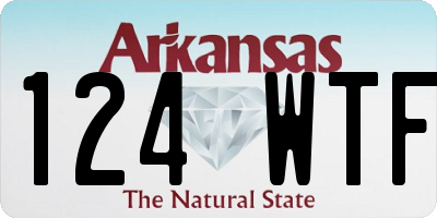 AR license plate 124WTF