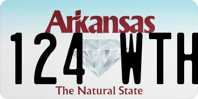 AR license plate 124WTH