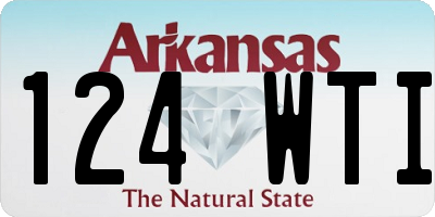 AR license plate 124WTI