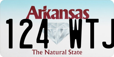 AR license plate 124WTJ