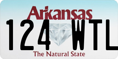AR license plate 124WTL