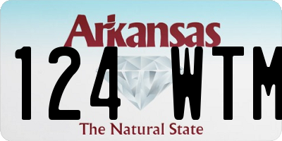AR license plate 124WTM