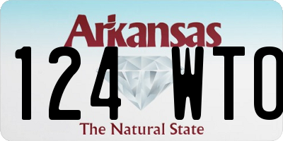 AR license plate 124WTO
