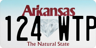 AR license plate 124WTP