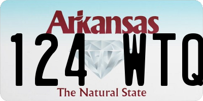 AR license plate 124WTQ