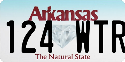 AR license plate 124WTR
