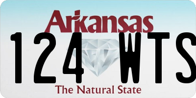 AR license plate 124WTS