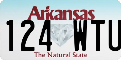 AR license plate 124WTU