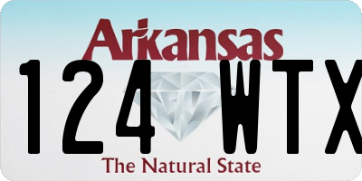 AR license plate 124WTX