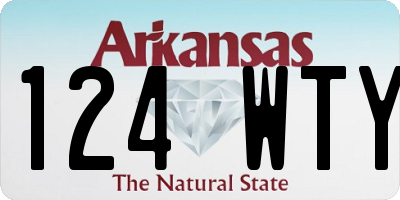 AR license plate 124WTY