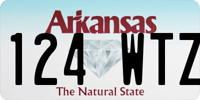 AR license plate 124WTZ