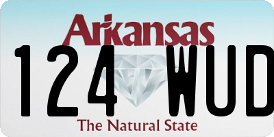 AR license plate 124WUD