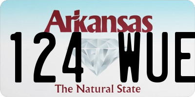 AR license plate 124WUE
