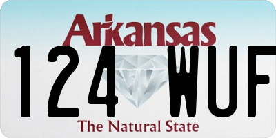 AR license plate 124WUF