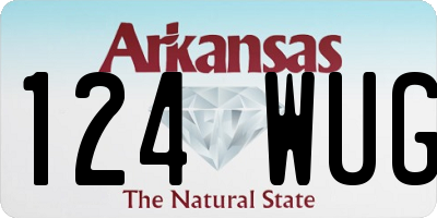 AR license plate 124WUG