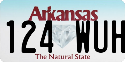 AR license plate 124WUH