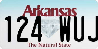 AR license plate 124WUJ