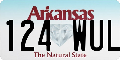 AR license plate 124WUL