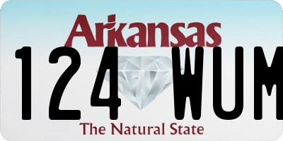 AR license plate 124WUM