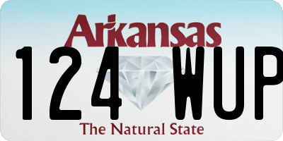 AR license plate 124WUP