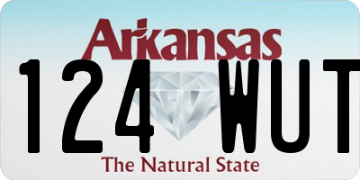 AR license plate 124WUT