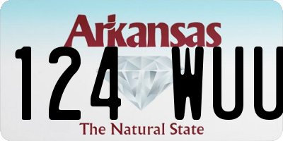AR license plate 124WUU