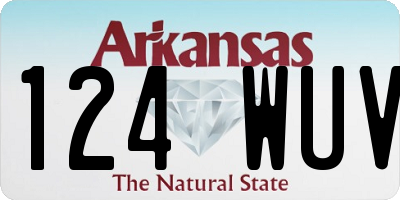 AR license plate 124WUV
