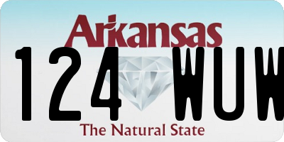 AR license plate 124WUW