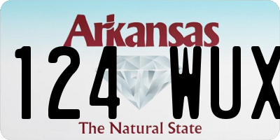 AR license plate 124WUX