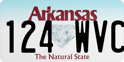 AR license plate 124WVC