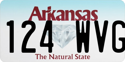 AR license plate 124WVG