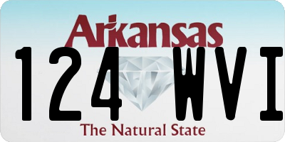 AR license plate 124WVI
