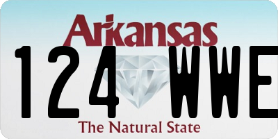AR license plate 124WWE
