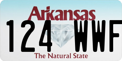 AR license plate 124WWF