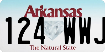 AR license plate 124WWJ