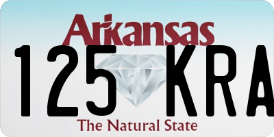 AR license plate 125KRA