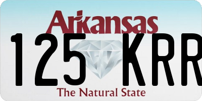 AR license plate 125KRR