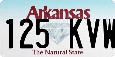 AR license plate 125KVW