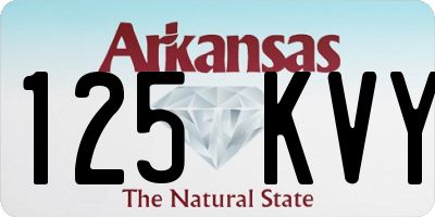 AR license plate 125KVY