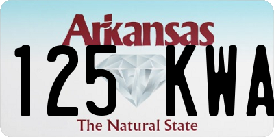 AR license plate 125KWA