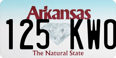 AR license plate 125KWO