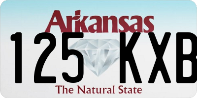AR license plate 125KXB