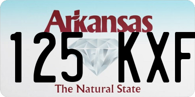 AR license plate 125KXF