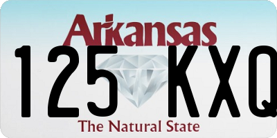 AR license plate 125KXQ